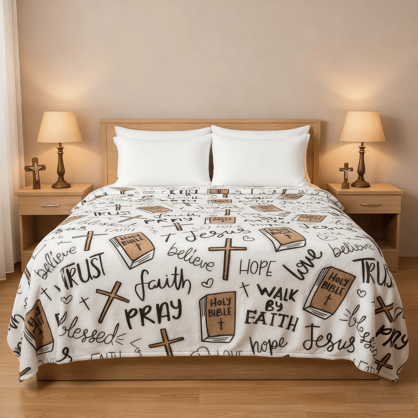 🔥Christmas Hot Sale 49% OFF✝️Super Soft Christian Bible Jesus Throw Blanket