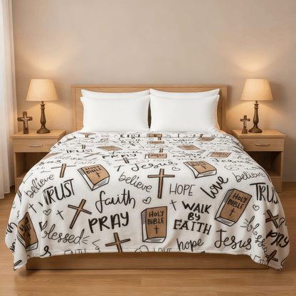 🔥Christmas Hot Sale 49% OFF✝️Super Soft Christian Bible Jesus Throw Blanket