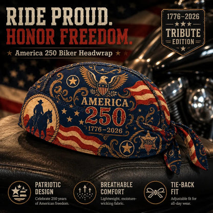 America 250 Cycling Pirate Hat / Biker Headwrap