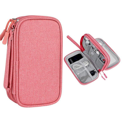 🔥Last Day 49% OFF - Travel Cable Organizer Pouch, Double Layers All-in-One Storage Bag for Cord