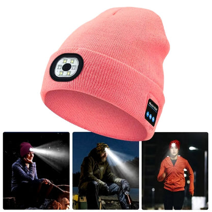 ❄️Winter— Gift Bluetooth Beanie with LED Headlight and Removable Speakers