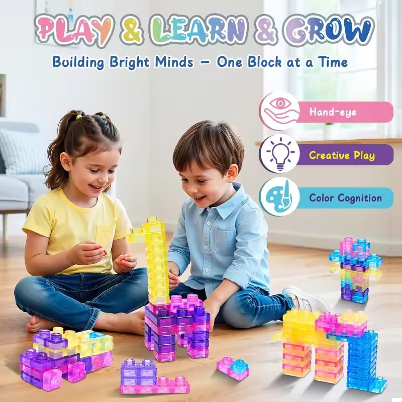 Gummy Blocks - 40pcs | Montessori, Sensory, Squishy and Stretchable
