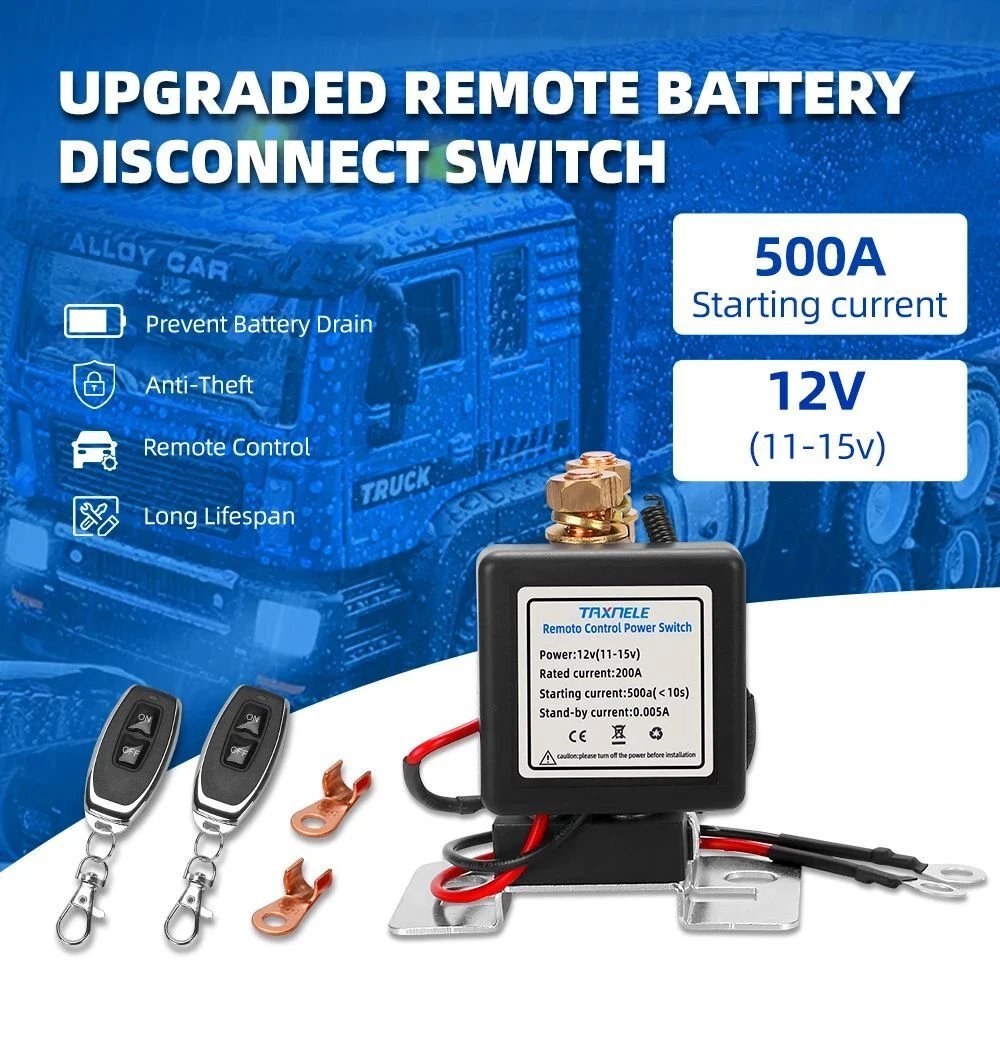 🔌WIRELESS REMOTE CONTROL BATTERY RELAY SWITCH