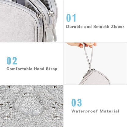 🔥Last Day 49% OFF - Travel Cable Organizer Pouch, Double Layers All-in-One Storage Bag for Cord