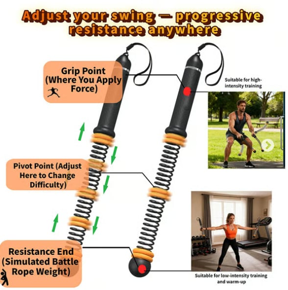 Adjustable Ropeless Battle Ropes Training