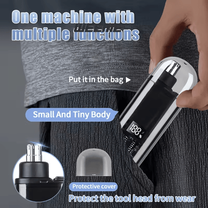 💇‍♂️ Groom with Precision -✨ Ultimate 2-in-1 Nose Hair Trimmer - For Effortless, All-Day Comfort!