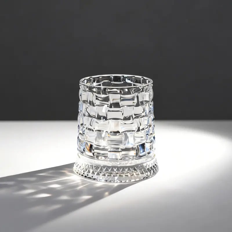 ✨ 360° Spinning Crystal Glass – Luxury Star-Cut Barware
