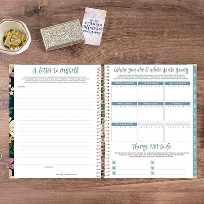 2026 Hard Cover Planner, 8.5" x 11", Blooming Wildly