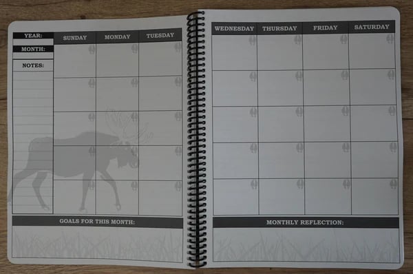 🔥🖤📚Themed Yearly Planner(✨Hardcover Book)