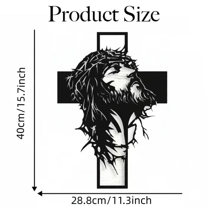 🔥🔥Jesus Cross Iron Sign Christ Wall Art Decor✝️🖼️ Elevate Your Space with Spiritual Elegance 🙌✨