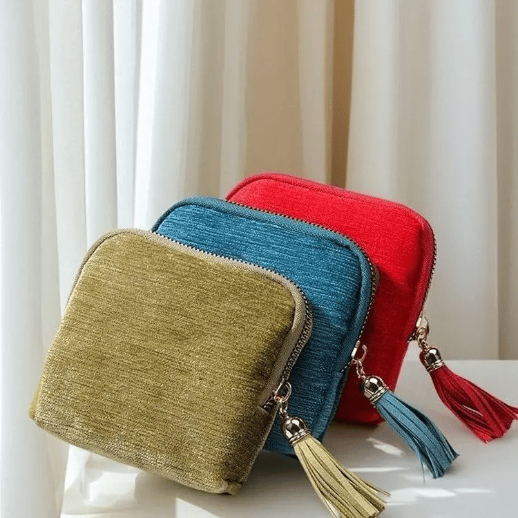 Jewelry Zippered Pocket Case Travel Jewelry Bag Portable Organizer