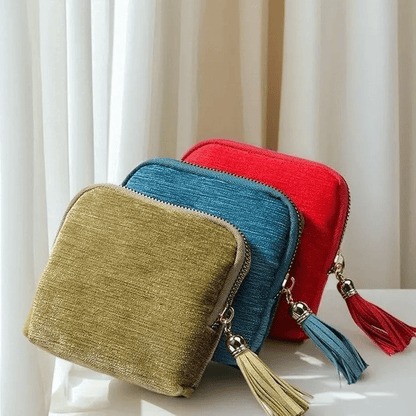 Jewelry Zippered Pocket Case Travel Jewelry Bag Portable Organizer