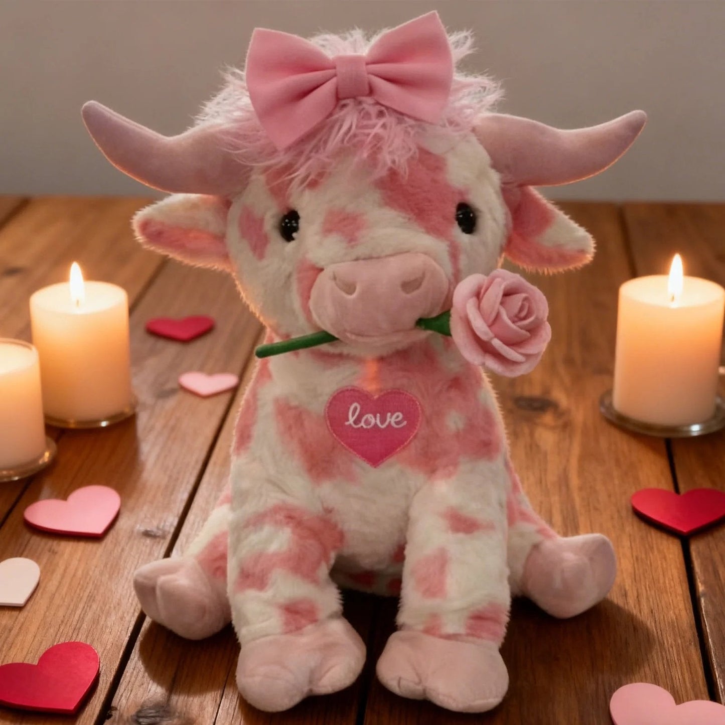 🔥Last Day 49% OFF💘🐮Adorable Pink Highland Cow Plush