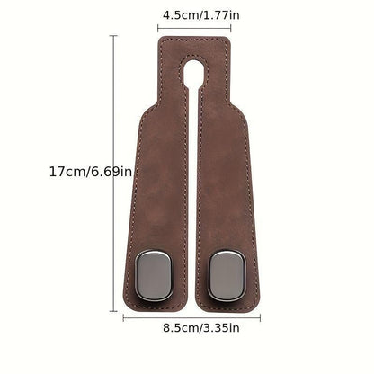 🔥🚗Car Seat Back Alcantara Storage Hook 💥Double Hook Holder for Convenient Storage
