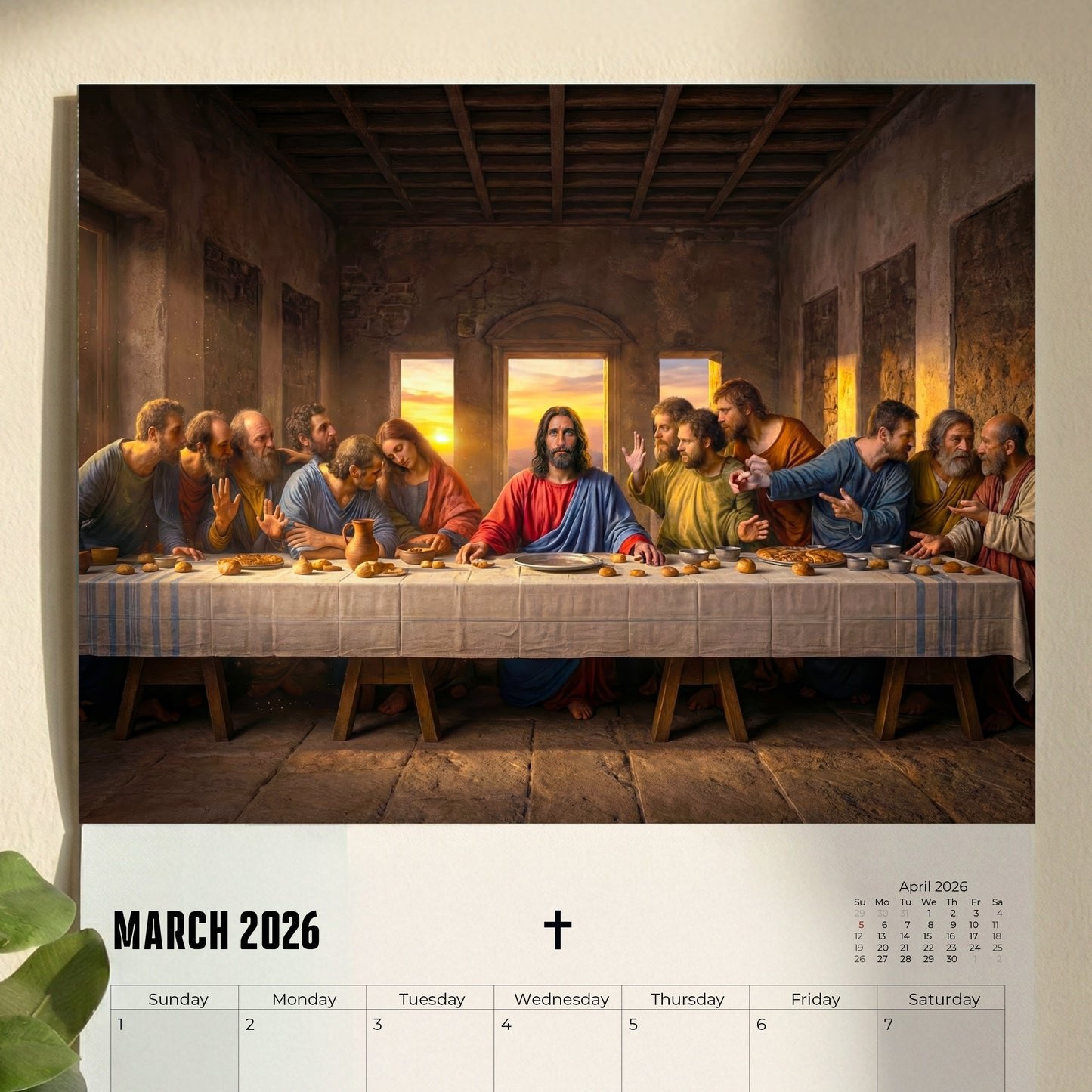 ✝️Jesus Christ Exquisite Images 2026 Wall Calendar -Daily Faith, Peace & Divine Inspiration