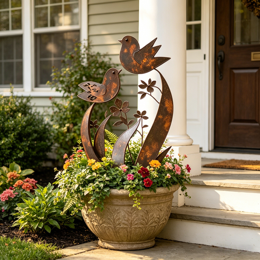 🦋🦋2026 Mother's Day Gifts 50% Off--💖🎁Bird & Wildflower Metal Garden Stake