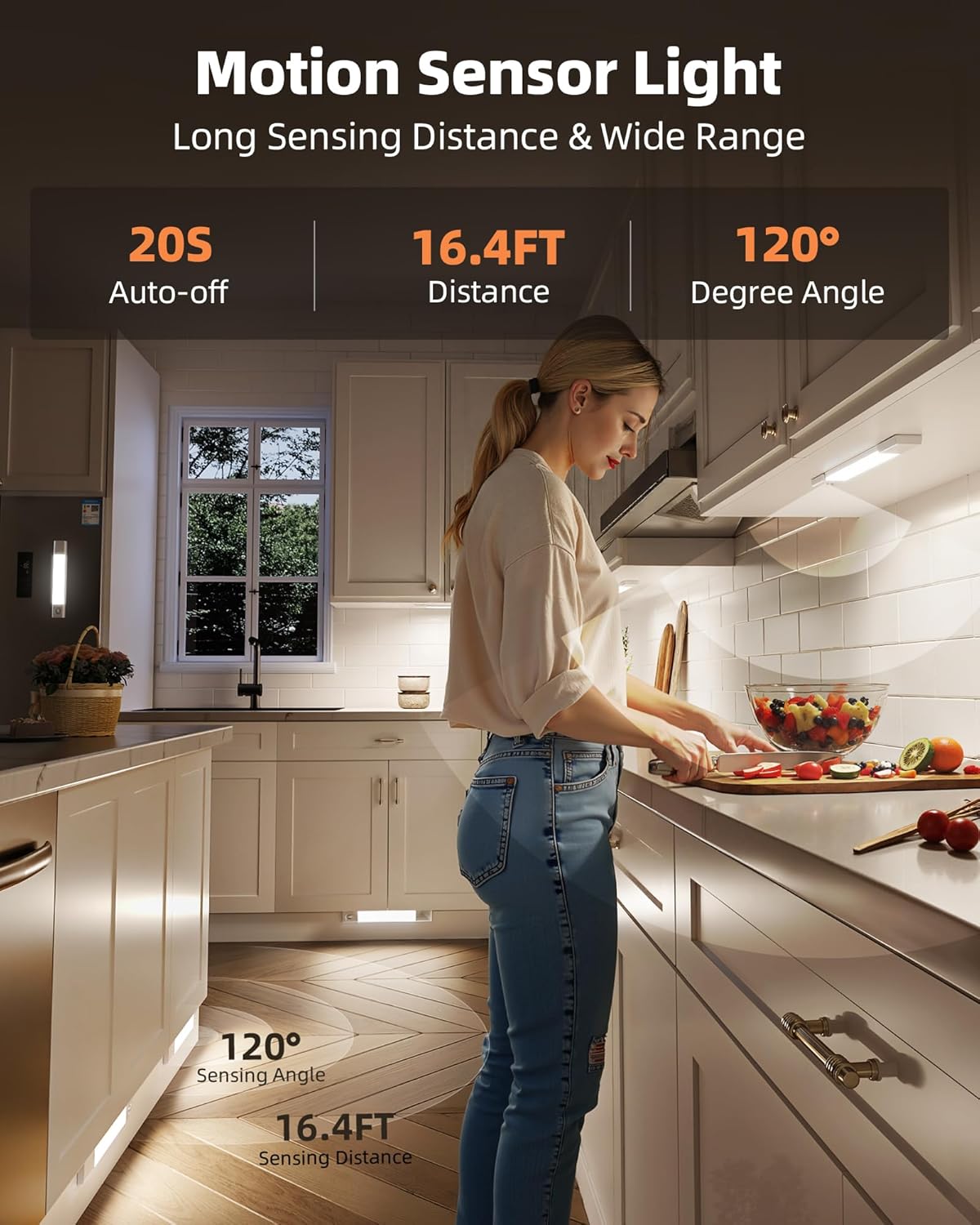 💡Punch-free Smart Sensor Magnetic Rechargeable LED Lights