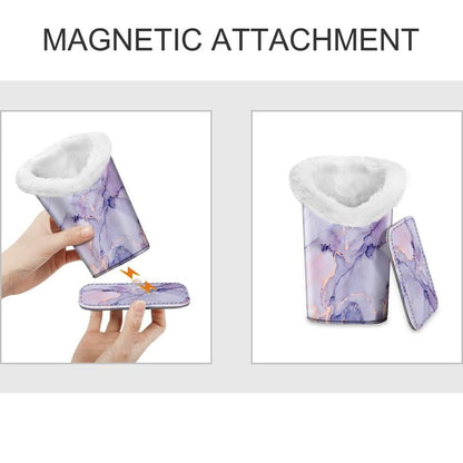 Eyeglasses Holder with Soft Furry Lining and Magnetic Base