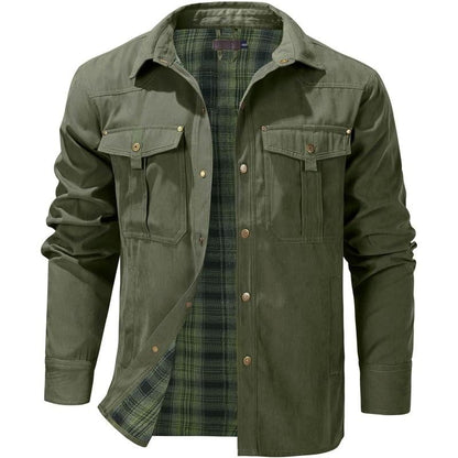 Men's Flannel Lined Shacket Jacket