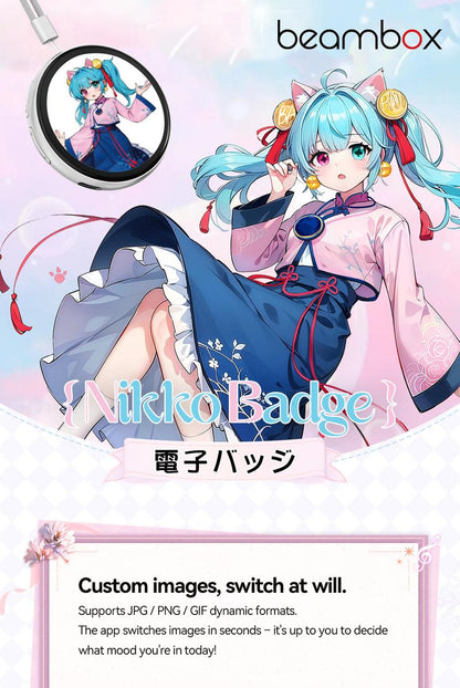 🔥Digital Badge Photo Video GIF Display Screen Pins Pixel Touchscreen Lightweight 500mAh