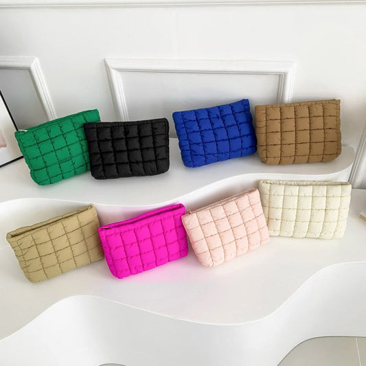 ✨Solid Color Quilted Design Clutch
