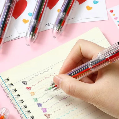 💞Valentine's Day Gifts Set: Multicolor Ballpoint Pen and Shaped Card Cards - Exchange Gift for Student🎁