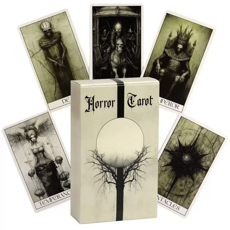 🖤Horror Tarot Card Deck: Spooky, Stylish 78-Card Set 🎴👻