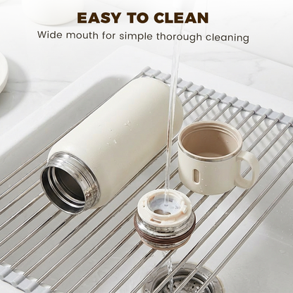🍵2 in 1 Stainless Steel Vacuum Insulated Bottle with Lidded Cup