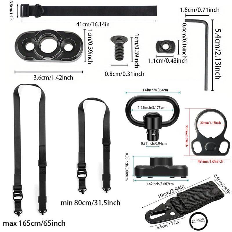2-Point Sling Set with Fast Adjust Mount Straps and QD Swivels