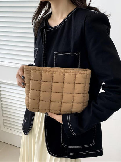 ✨Solid Color Quilted Design Clutch
