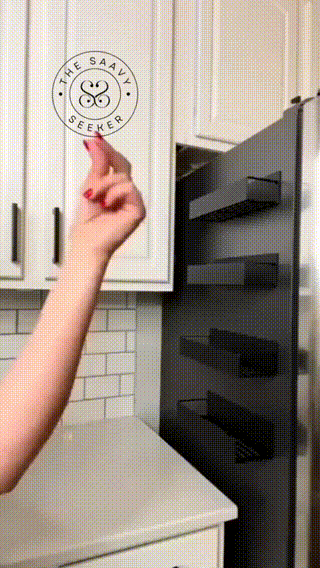 🔥Punch-free Magnetic Storage Rack Organize —— Space-saving Kitchen Organizer