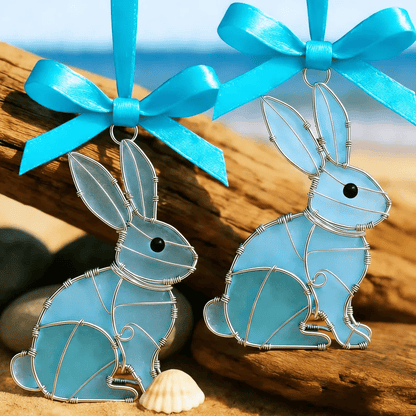 🐣🌊Easter wire wrapped acrylic ornaments ✨Shaped by Nature & Crafted by Hand💝
