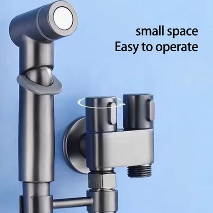 1-In-2-Handheld Out Dual Control Valve Bidet Sprayer for Toilet