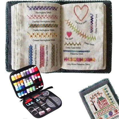 🔥LAST DAY ON SALE✨All-in-One Embroidery Stitch Book & Sewing Kit (86 PCS)