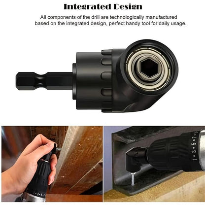 🔩6pcs Right-Angle Drill Bit Accessory Set - Easy to Install & Wide Compatibility🛠️