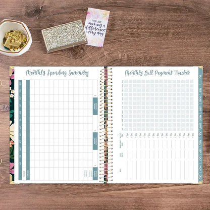 2026 Hard Cover Planner, 8.5" x 11", Blooming Wildly