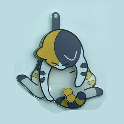 Playing with eggs and kitten keychain