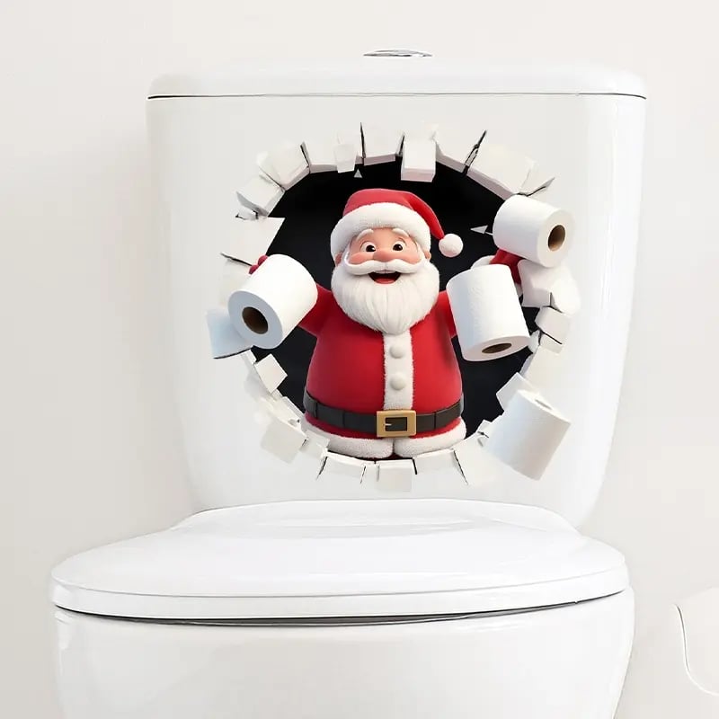 Christmas toilet stickers