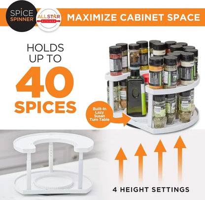 The Spice Spinner: Declutter Your Kitchen in Seconds, Find Every Spice in a Spin! 🧂