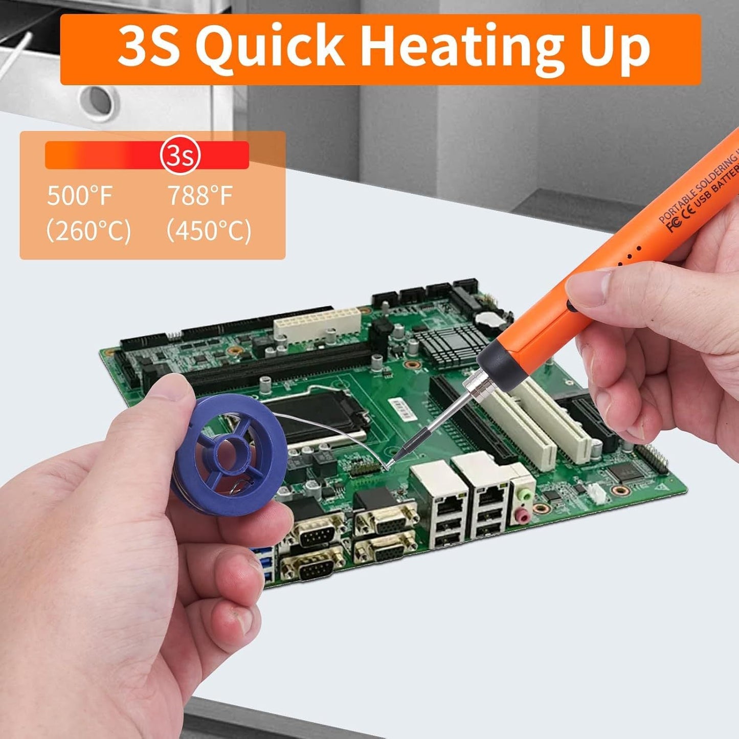 Mroace USB Rechargeable Digital Soldering Iron Kit