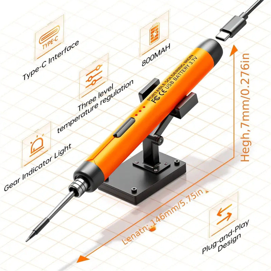 Mroace USB Rechargeable Digital Soldering Iron Kit
