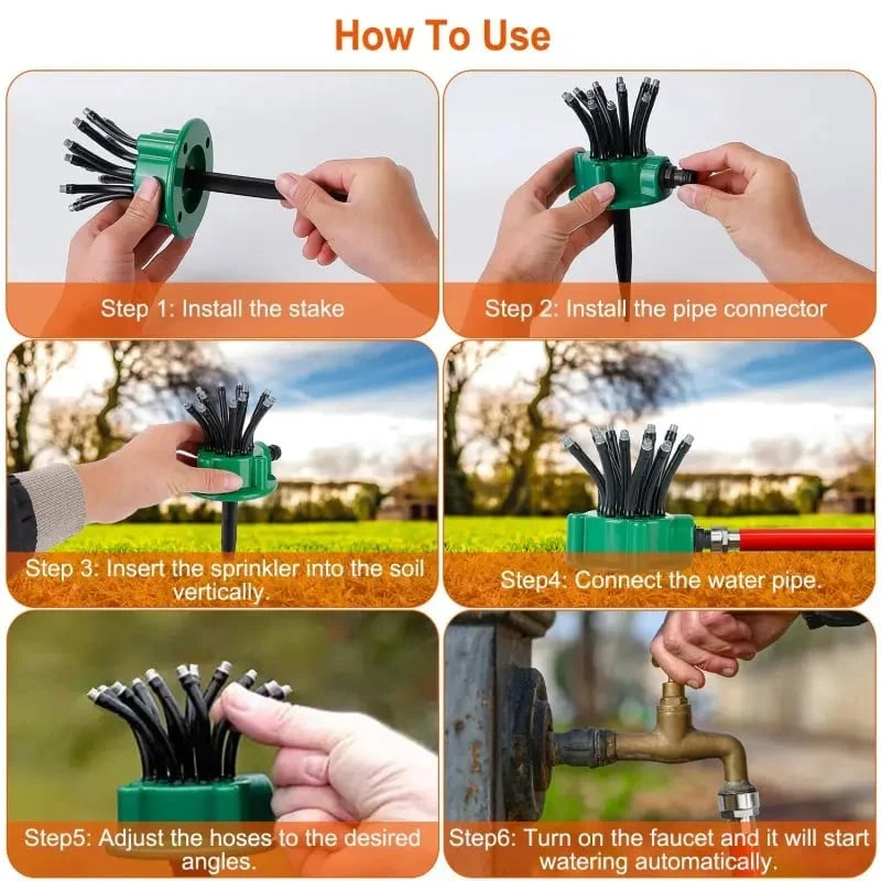 Buy 2 Free Shipping💦Adjustable Multi-Nozzle Lawn Sprinkler