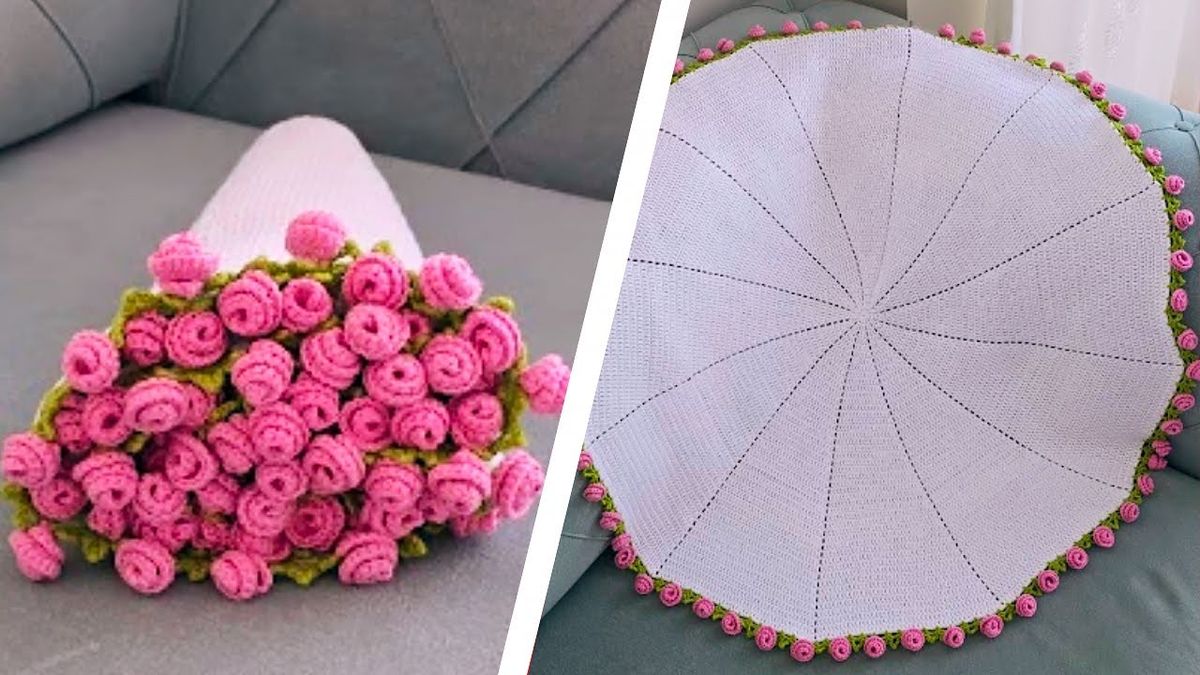 🔥Flash Sale 50% OFF - Premium Rose/Sunflower Bouquet Blanket