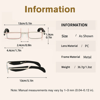 Foldable Anti-Blue Light Reading Glasses with Case