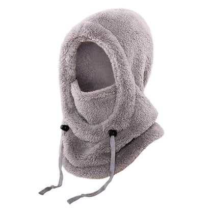 Winter Balaclava & Neck Warmer Hat - Windproof Thermal Kids Full Face Mask with Detachable Hood