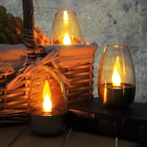 🔥Solar Power Tea Lights Outdoor Flameless Flicker