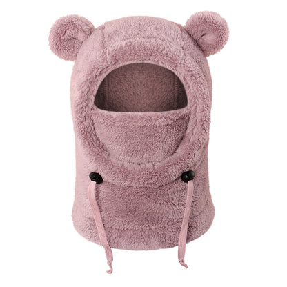 Winter Balaclava & Neck Warmer Hat - Windproof Thermal Kids Full Face Mask with Detachable Hood
