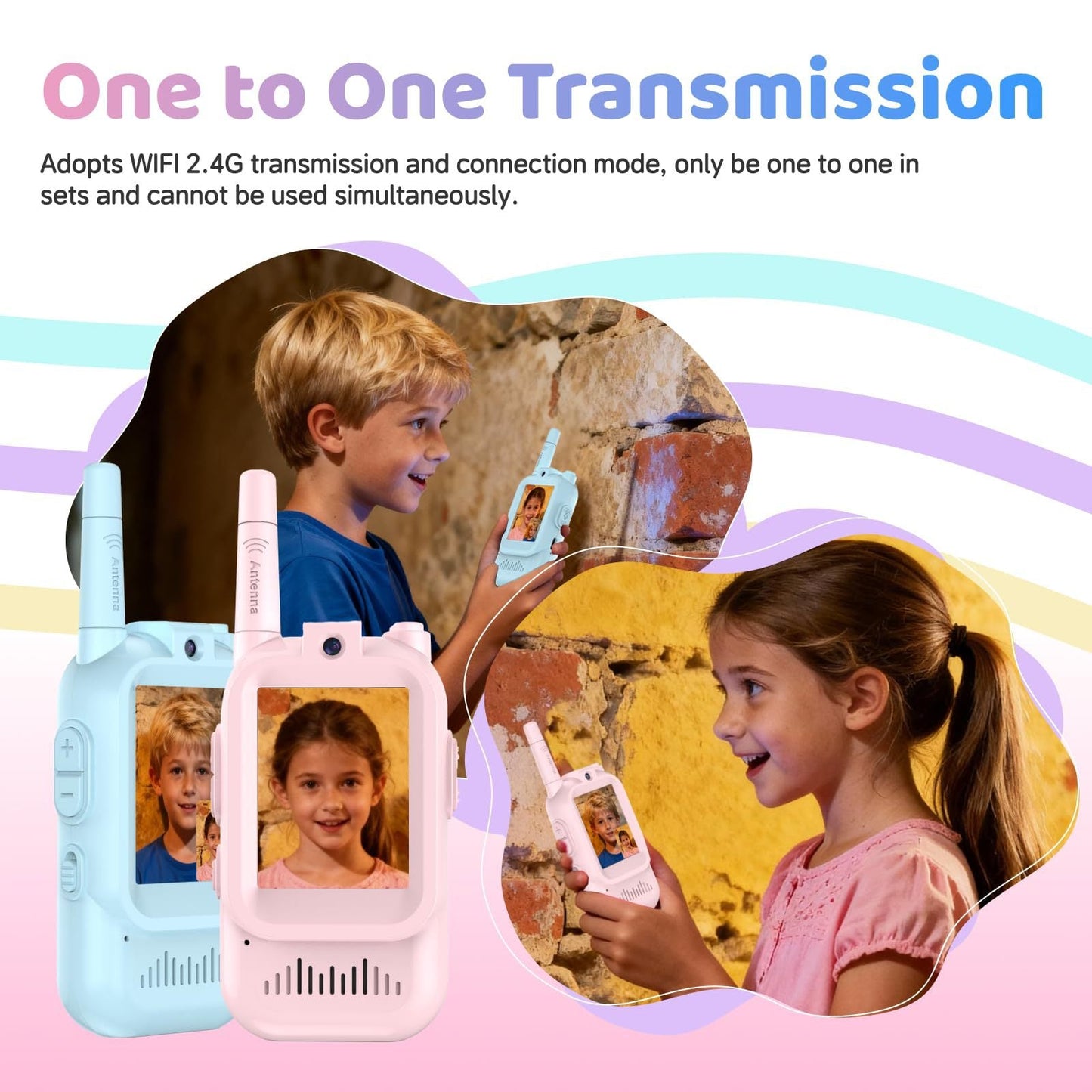 Kids Video Walkie Talkie – Safe & Fun Two-Way Communication for Children, Rechargeable, Long-Range, Educational & Outdoor Play