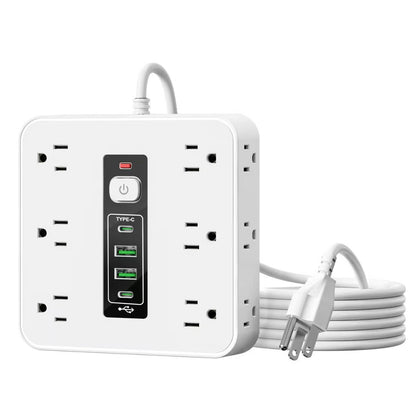16-in-1 Power Strip with Switch & Surge Protection,ETL Listed Fireproof Power Strip