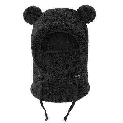 Winter Balaclava & Neck Warmer Hat - Windproof Thermal Kids Full Face Mask with Detachable Hood